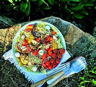 Těstovinový salát z grilu Těstovinový salát z grilu