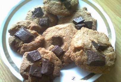 Špaldové sušenky s čokoládou