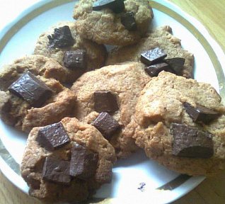 Špaldové sušenky s čokoládou