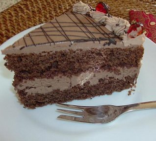Čokoládovo-tvarohový dort