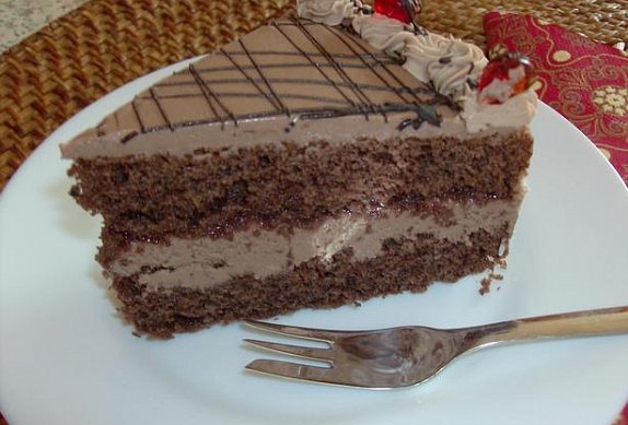 Čokoládovo-tvarohový dort