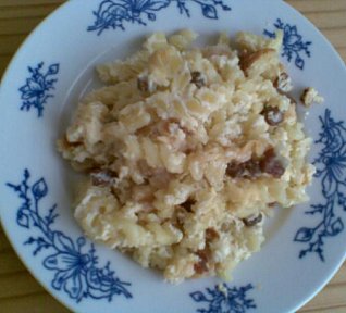 Sladké zapečené těstoviny s tvarohem