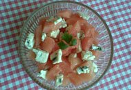 Melounové jednohubky (salát)