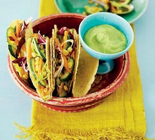 Kukuřičné tacos s grilovanou cuketou