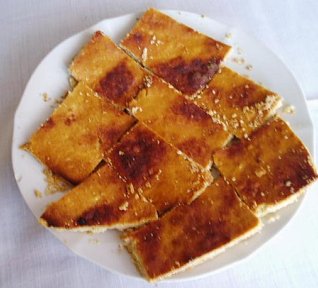 Řecký medový dort s tvarohem