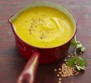 Čočková polévka s kokosovým mlékem