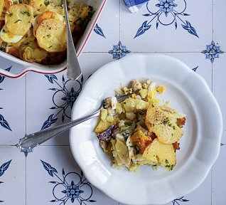 Francouzské brambory s pórkem