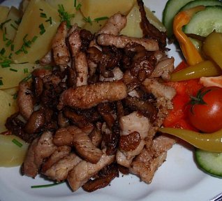 Hlíva s přírodním masem - minutka