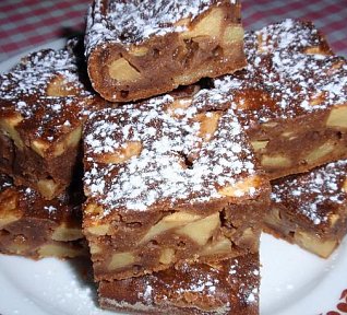 Jablečný povidlovník - mokrý koláč