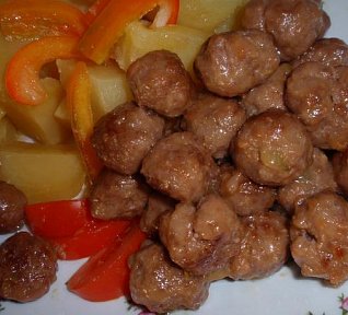 Smažené masové kuličky-Ča wan-c´