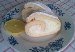 Citronová roláda s tvarohovým krémem