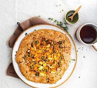 Galetka s batáty a kozím sýrem