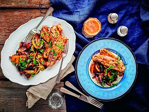 Marinovaný vepřový bůček s povidly