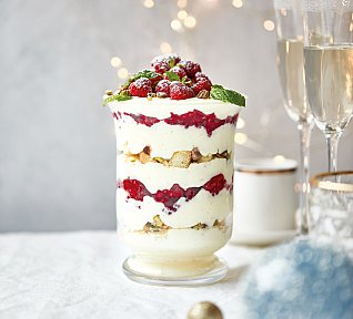 Vánoční pohár se žloutkovým krémem