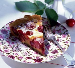 Tvarohový koláč s třešněmi II.