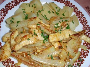 Kari kedlubna s masem - nakládaná minutka