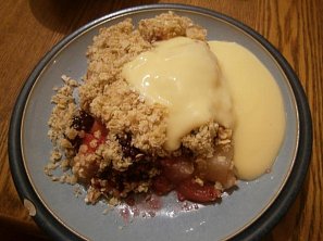Crumble s ostružinami