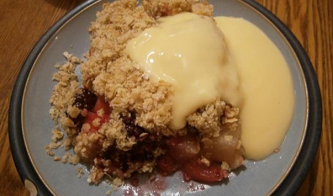 Crumble s ostružinami