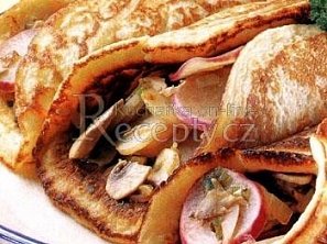 Bramborové omelety s houbami