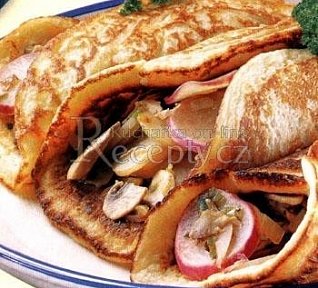 Bramborové omelety s houbami