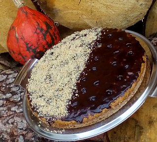 Píchaná ořechová (kokosová) buchta z dýně