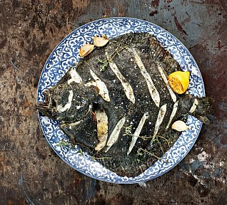 Pečená kambala s tymiánem