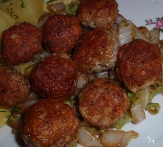 Číňánkovy kuličky na zelí