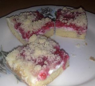 Rybízový koláč s tvarohem I.