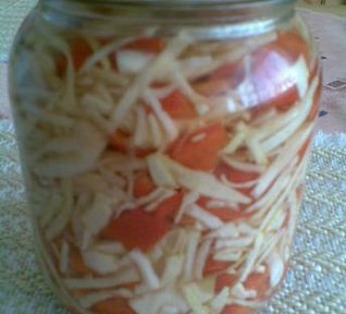 Dvojdruhový salát - zelí s paprikou