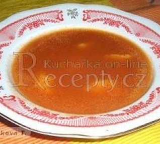 Rajská polévka s krupicovými haluškami Rajská polévka s krupicovými haluškami