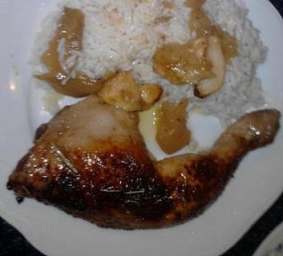 Kuřecí stehna na medu s jablky