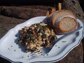 Houbová smaženice s krupičkou Houbová smaženice s krupičkou