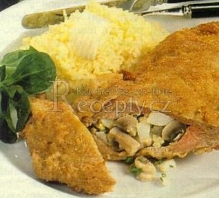 Telecí kapsa nadívaná žampiony