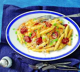 Šišky se zelím a klobásou