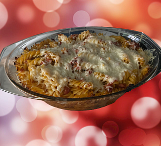 Zapečené těstoviny s vepřovkou