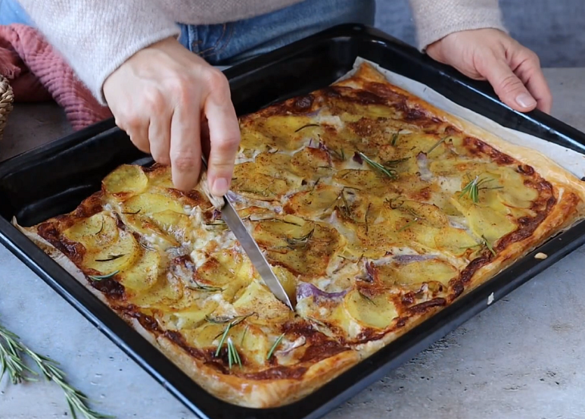 Bramborový koláč s rozmarýnem