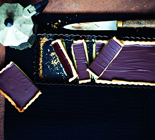 Čokoládovo-karamelový koláč