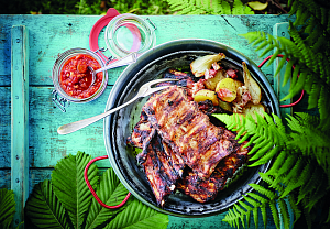 Vepřová žebra s domácí BBQ omáčkou