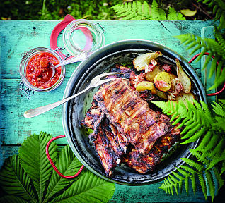 Vepřová žebra s domácí BBQ omáčkou