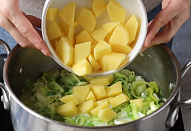 Pórkový krém s gorgonzolou