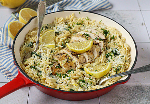 Citronové orzo se špenátem Citronové orzo se špenátem