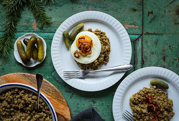 Novoroční čočka na kyselo