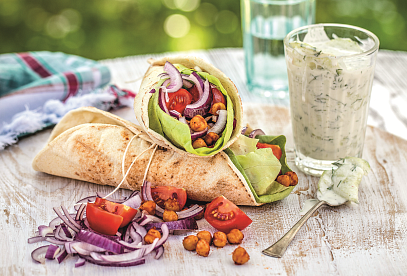 Vegetariánský gyros s cizrnou